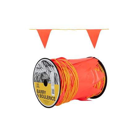 Warning line with incorporated flags, 100 m.