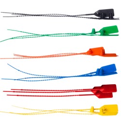 Coloured plastic tamper seals for fire extinguishers, package of 500