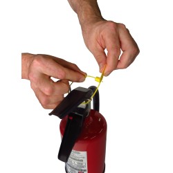 Coloured plastic tamper seals for fire extinguishers, package of 500