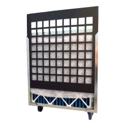 Purificateur d’air portable HEPA-AIRE deluxe à 2 vitesses. Débit de 1050 cfm ou 1600 cfm pour désamiantage et décontamination