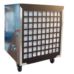 HEPA-AIRE deluxe portable air scrubber with airflow of 1300 or 2000 cfm. Ideal for asbestos abatement & decontamination workzone