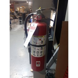 Wall hanger brackets for 5 lb ABC dry chemical or CO2 portable fire extinguishers