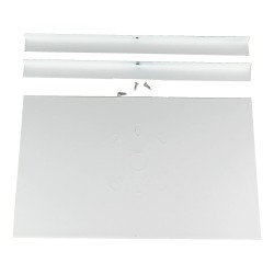 Combo LED emergency exit sign with green Running Man and 2 spotlights, steel casing, with back-up battery