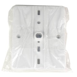 Combo LED emergency exit sign with green Running Man and 2 spotlights, steel casing, with back-up battery