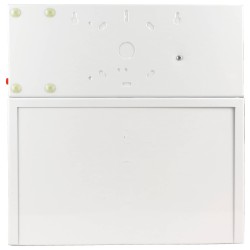 Unité d’éclairage d’urgence combo avec pictogramme vert «personne qui court» et 2 phares DEL, boîtier en métal, batterie incluse