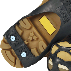 Snow and ice traction aids, for all types of flat shoes and winter boots.