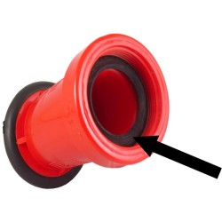 Watertight seal for 1.5 in nozzle