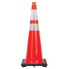 Cône de signalisation orange 36 pouces avec 2 bande réfléchissante. Fabriquées à 100 % de PVC