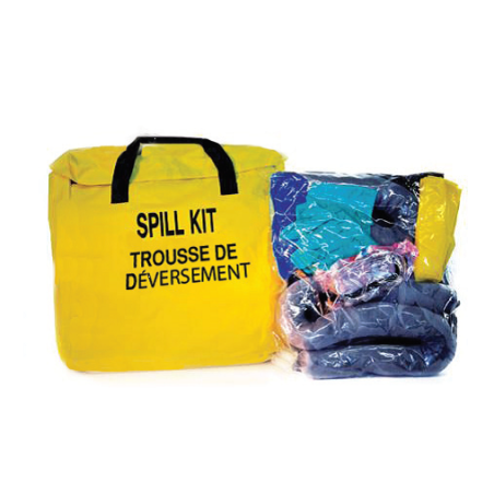 Compact universal spill kit for trucks.