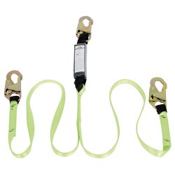 Longe  en «Y» par Peakworks avec enveloppe amortisseur et 2 mousquetons standard, 110-220 lb