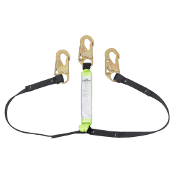 Longe en «Y» Peakworks avec enveloppe amortisseur et 2 mousquetons standard, 200-350 lb