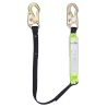 Peakworks polyester web lanyard with an energy absorber and 2 standard carabiners, 1 in.