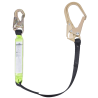 Peakworks polyester web lanyard with a Shock Pack energy absorber and a rebar hook, 200-350 lb