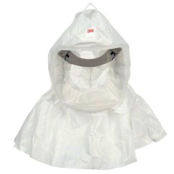 S-series polypropylene hood for respiratory protection systems in health, food and pharmaceutical sectors. Medium/large size.