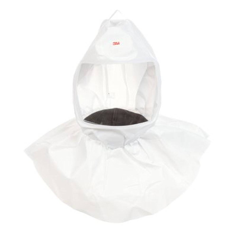 3M white polypropylene S-series spare hooded facepiece compatible with RS950 head harness for respiratory protection. One size.