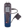 Moisture detector for wood, measuring with spindle or with probe.