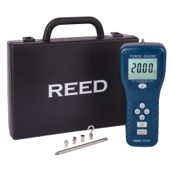 Force gauge/data logger to measure tension & compression. Capacity: 20kg. Includes different heads, a hook adapter & tote bag.