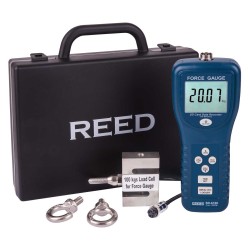 Force gauge/data logger to measure tension & compression. Capacity: 100kg. Includes a load cell sensor, 2m cable & tote bag.