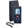 Ultrasonic distance meter measuring in imperial & metric. Range: 0.5 m to 16 m. Includes soft carrying case and 9V battery.