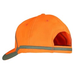 Casquette haute visibilité orange 100 % polyestère