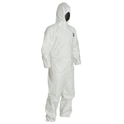Disposable TYVEK 400  coveralls with hood, sold by unit
