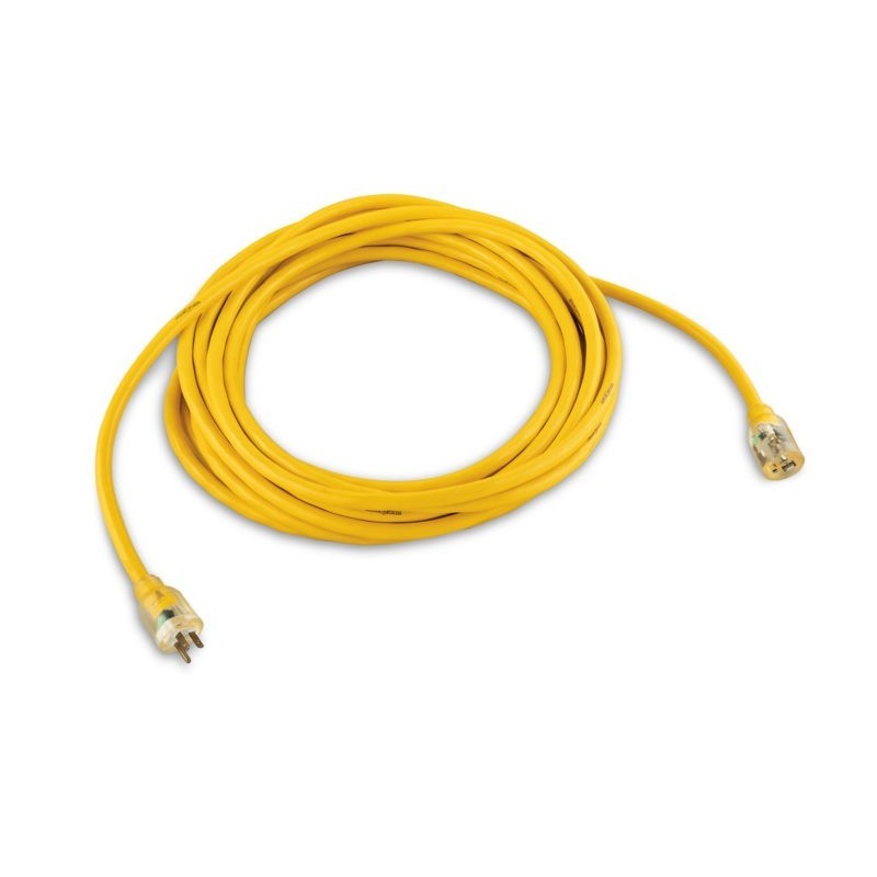 Rallonge 50 pieds / 15.24 m, 12/3 AWG 15 A- 120V, résistantes aux intempéries avec connexion NEMA 5-15