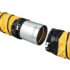 Connecteur en acier galvanisé pour conduit de ventilation flexible, diamètre offert, 8 po ou 12 po