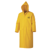 Manteau de pluie en PVC jaune 48 po. de long résistant à la flamme.