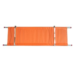 Stretcher folding in two, 206 x 55 x 14 cm (81 x 21.5 x 5.5 in).