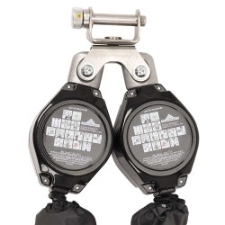 Peakworks Model SRL-74854-7.5LE, 6 ft twin leg with Dyneema webbing, 2 rebars steel hooks
