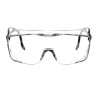 3M OX protective eyewear with DX anti-fog treated clear polycarbonate lens for over-the-glass coverage for prescription glasses.