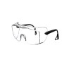 3M OX protective eyewear with DX anti-fog treated clear polycarbonate lens for over-the-glass coverage for prescription glasses.