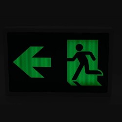 Luminaire au tritium 15 ans avec pictogramme running man