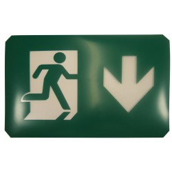 Luminaire au tritium 15 ans avec pictogramme running man