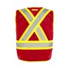 Economical high-visibility orange safety vest, one size class 2 level 2, without pockets
