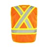 Veste de circulation orange fluo économique, taille unique classe 2 niveau 2, sans poches