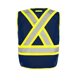 Economical high-visibility orange safety vest, one size class 2 level 2, without pockets