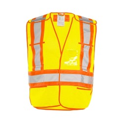 Economical high-visibility orange safety vest, one size class 2 level 2, without pockets