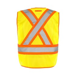 Economical high-visibility orange safety vest, one size class 2 level 2, without pockets
