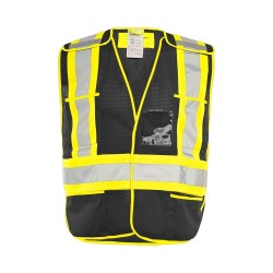 Economical high-visibility orange safety vest, one size class 2 level 2, without pockets
