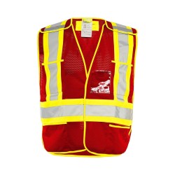 Economical high-visibility orange safety vest, one size class 2 level 2, without pockets
