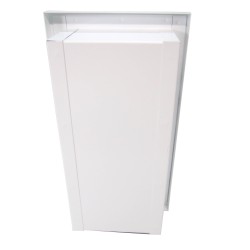 Semi-recessed built-in cabinet for 5 lbs powder fire extinguishers, pre-painted white