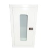 Semi-recessed built-in cabinet for 5 lbs powder fire extinguishers, pre-painted white