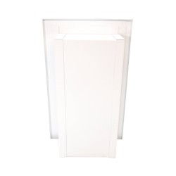Recessed built-in cabinet for 5 lbs powder fire extinguishers, pre-painted flat white