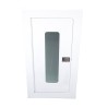 Recessed built-in cabinet for 5 lbs powder fire extinguishers, pre-painted flat white