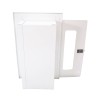 Recessed built-in cabinet for 5 lbs powder fire extinguishers, pre-painted flat white