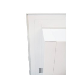 Recessed built-in cabinet for 5 lbs powder fire extinguishers, pre-painted flat white