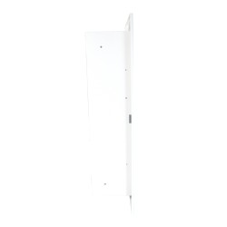Recessed built-in cabinet for 10 lbs powder fire extinguishers, pre-painted flat white