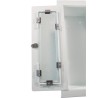 Recessed built-in cabinet for 10 lbs powder fire extinguishers, pre-painted flat white