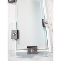 Recessed built-in cabinet for 10 lbs powder fire extinguishers, pre-painted flat white